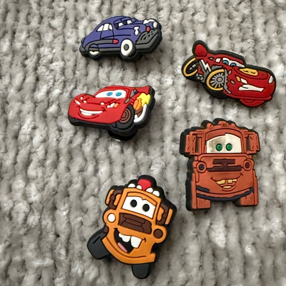Disney Other - Disney Pixar Cars Lightning McQueen & Mater Shoe Charms Set of 5 Crocs Jibbitz